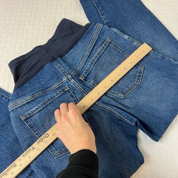 Old Navy Maternity Size 0 Small XS Extra High Rise Straight Full Panel Jeans - Picture 5 of 12